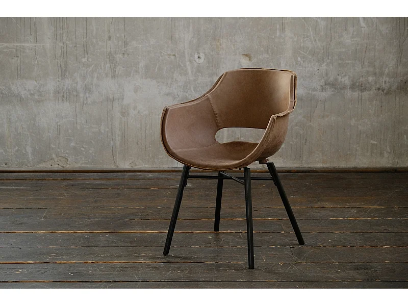 Silla - marrón oscuro piel - ZAJA