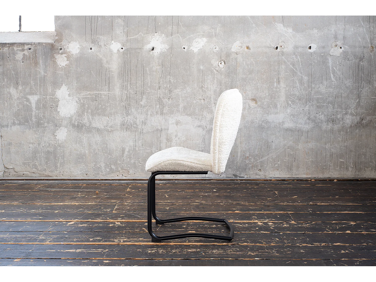 Polsterstuhl - Cremeweiß Webstoff - JONA