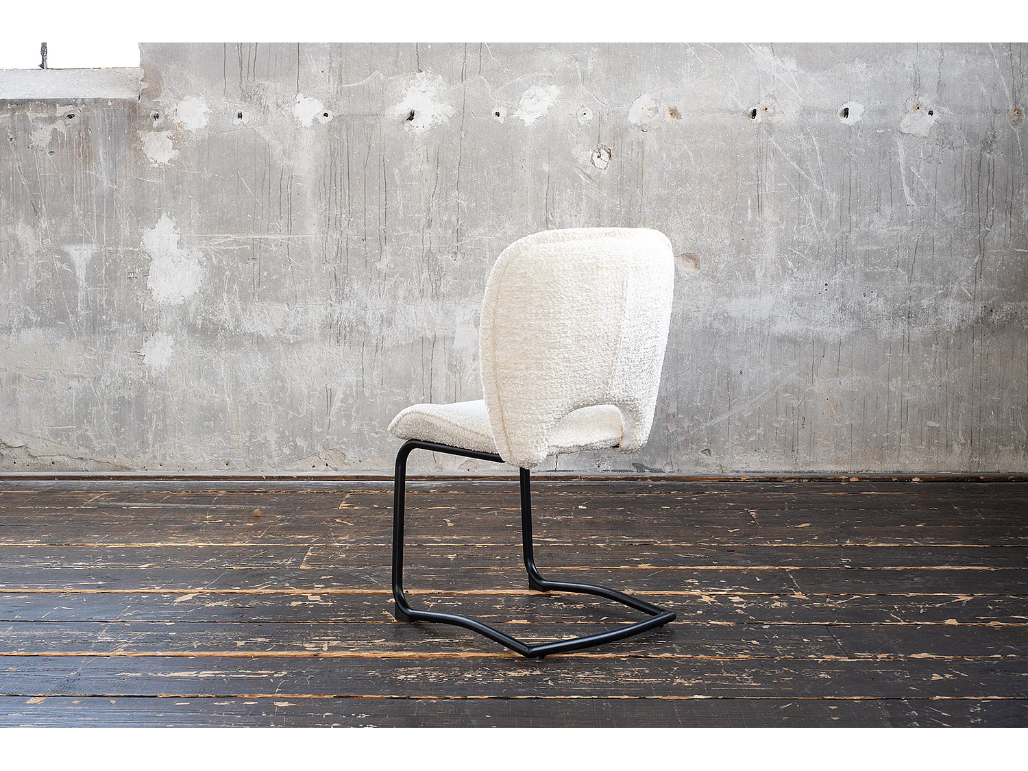 Polsterstuhl - Cremeweiß Webstoff - JONA