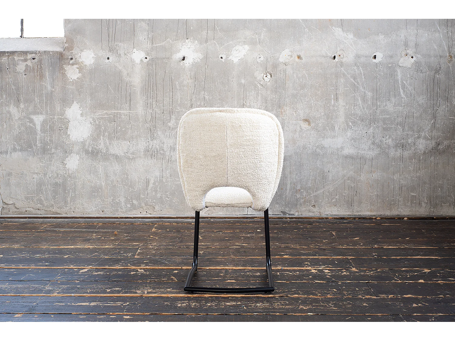 Polsterstuhl - Cremeweiß Webstoff - JONA