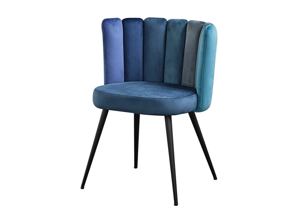 Silla tapizada - Azul terciopelo - JADA