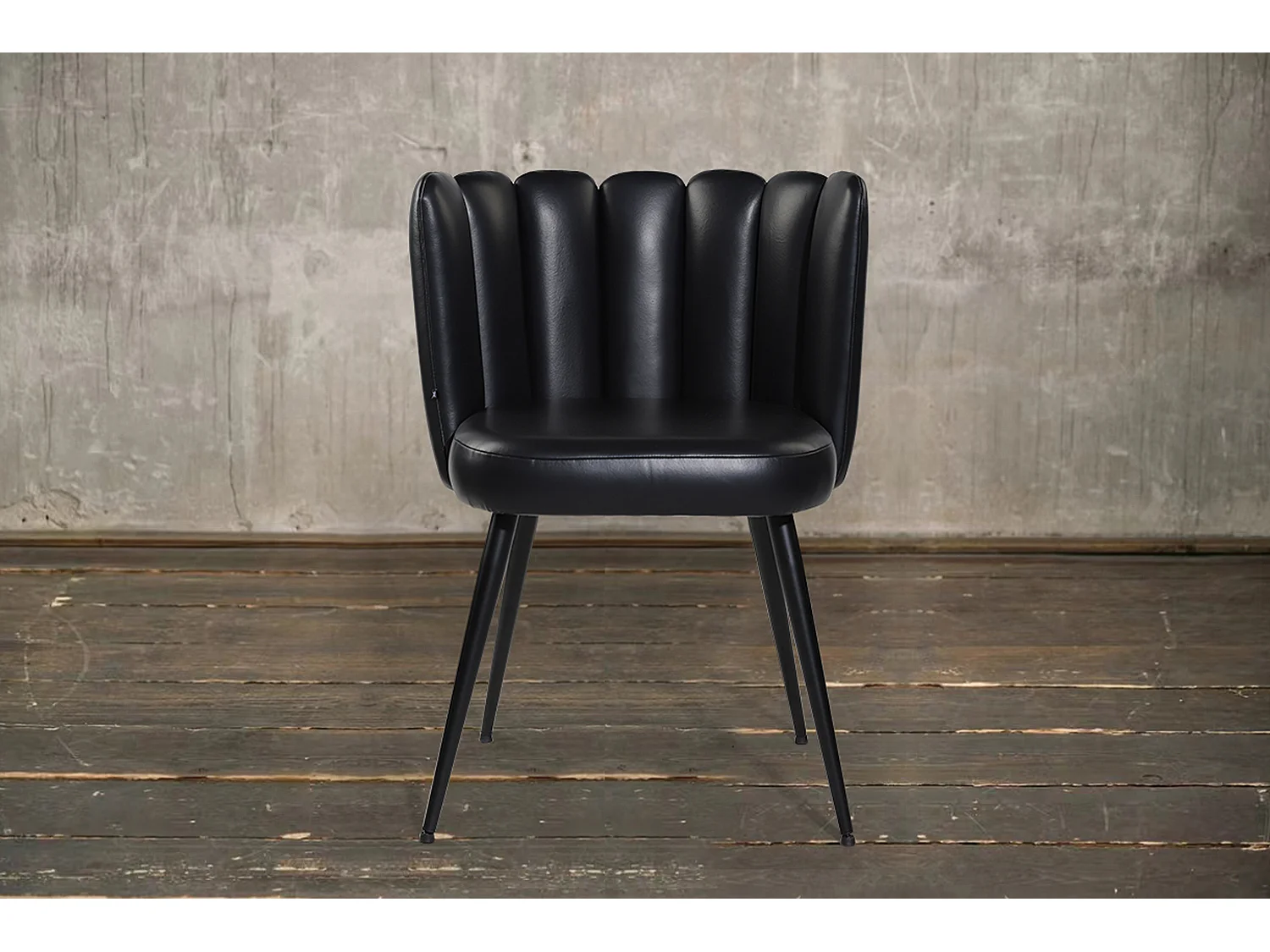 Eetkamerstoel - Zwart Leer - JADA