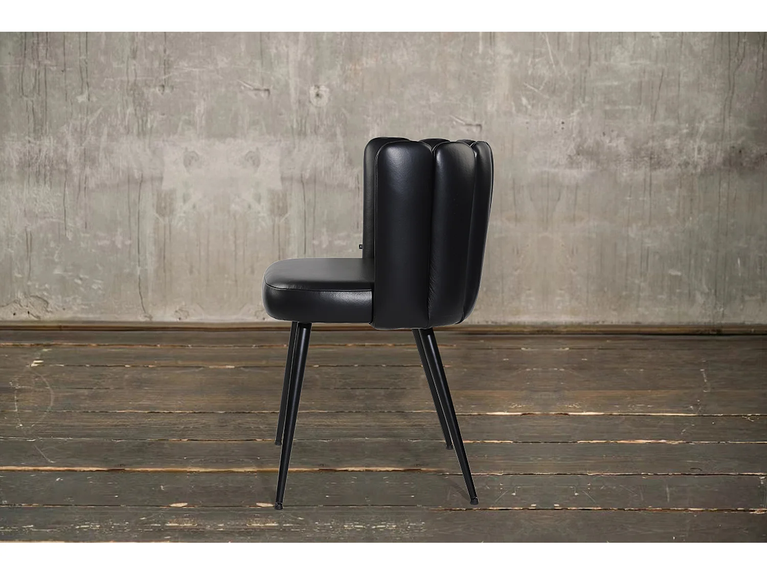 Eetkamerstoel - Zwart Leer - JADA