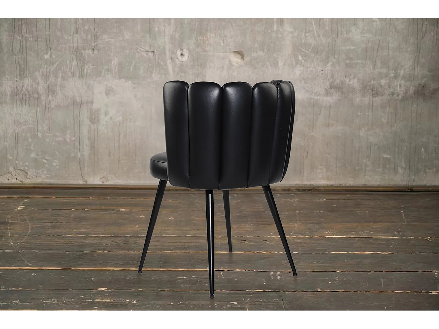 Eetkamerstoel - Zwart Leer - JADA