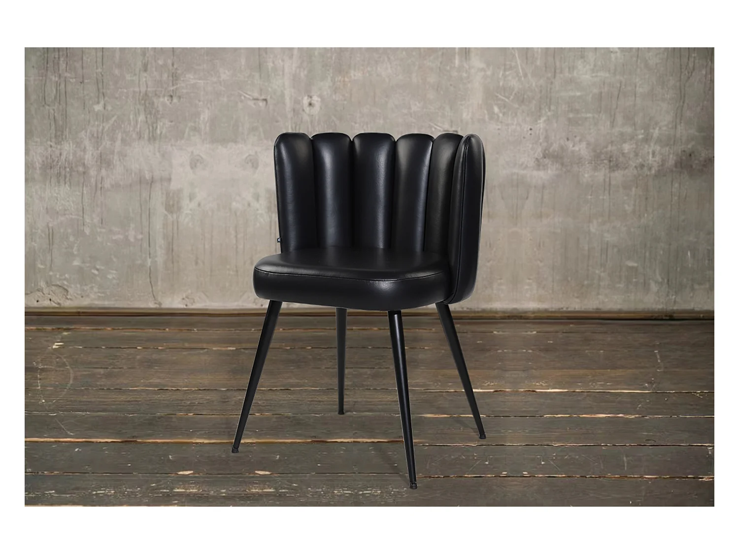 Chaise - Noir cuir - JADA