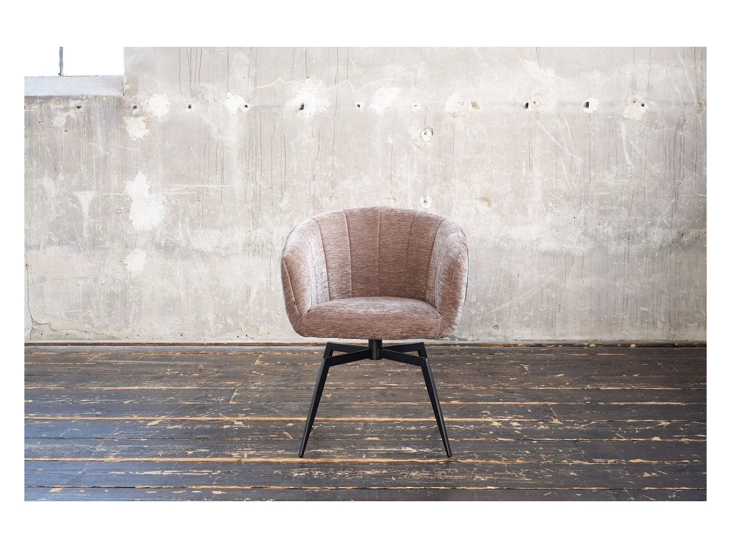 Chaise - marron tissu tissé - LIMA