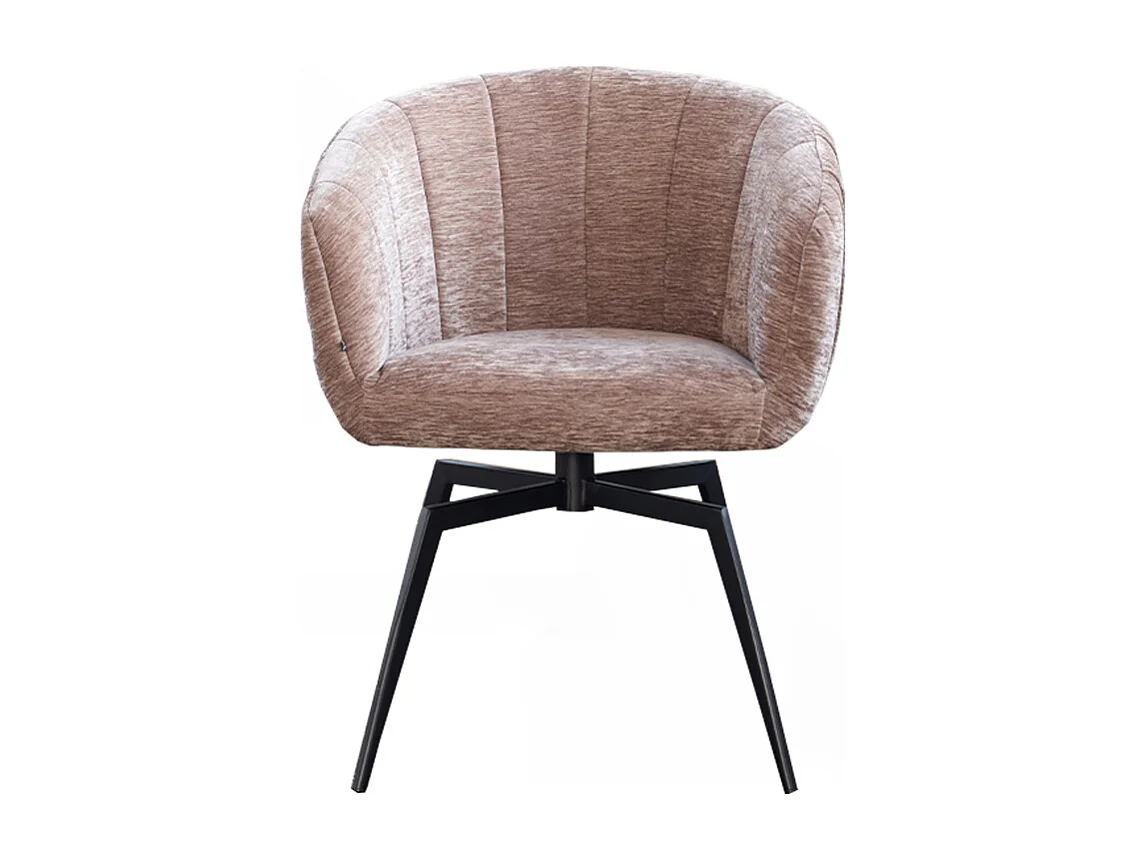 Chaise rembourrée - marron tissu tissé - LIMA