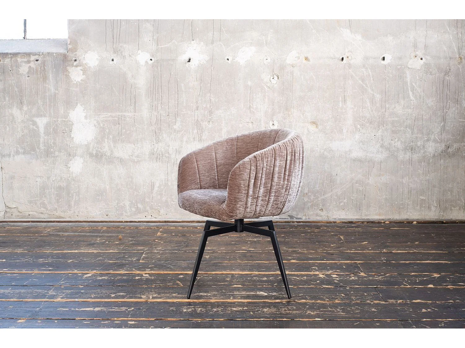 Chaise rembourrée - marron tissu tissé - LIMA