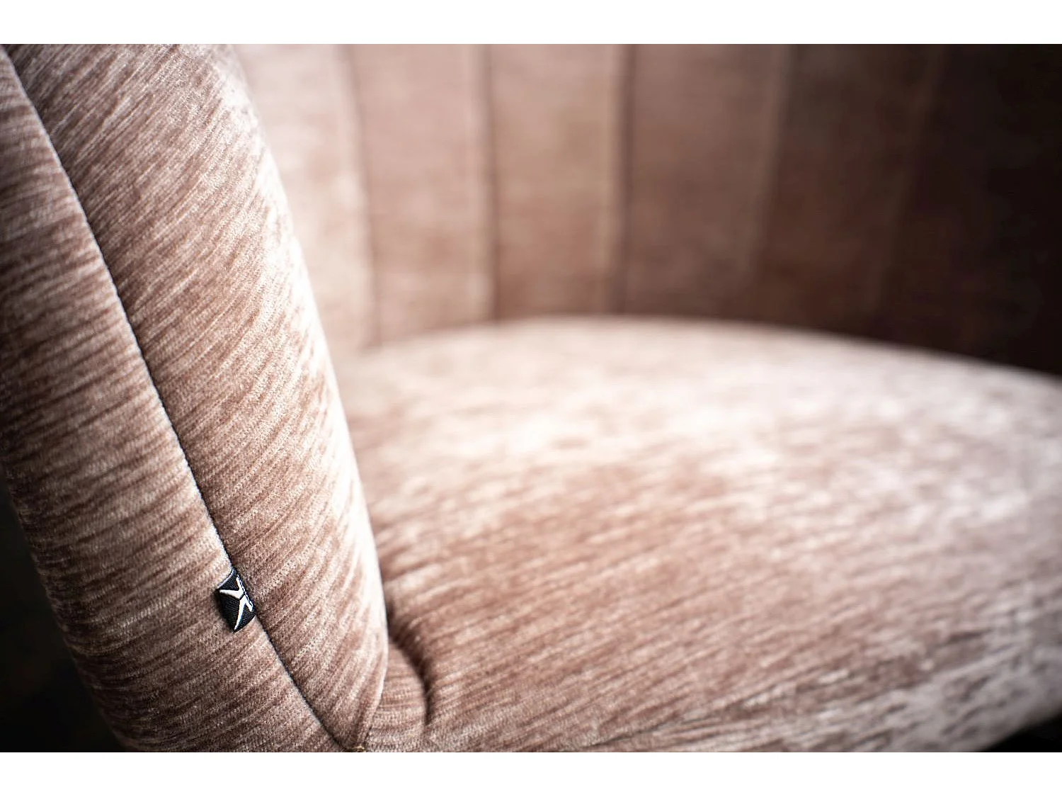 Chaise rembourrée - marron tissu tissé - LIMA