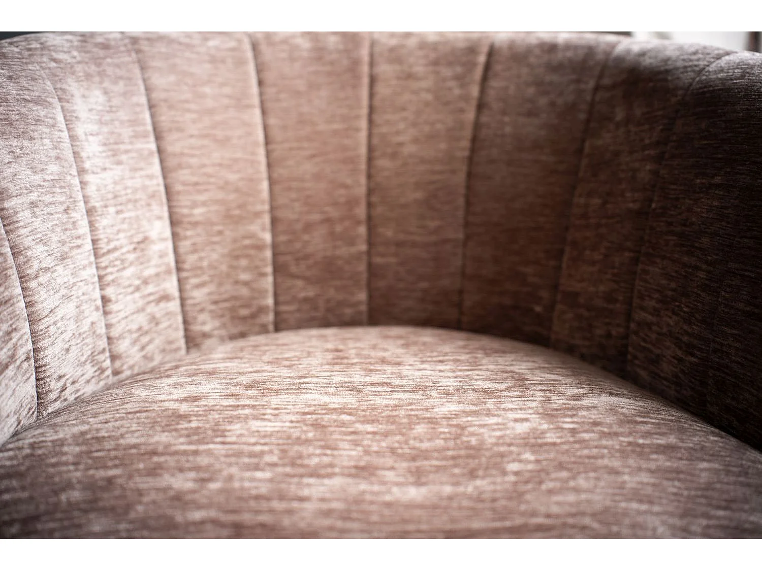 Chaise rembourrée - marron tissu tissé - LIMA