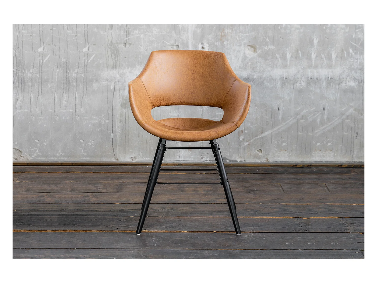 Chaise - marron microfibre - ZAJA