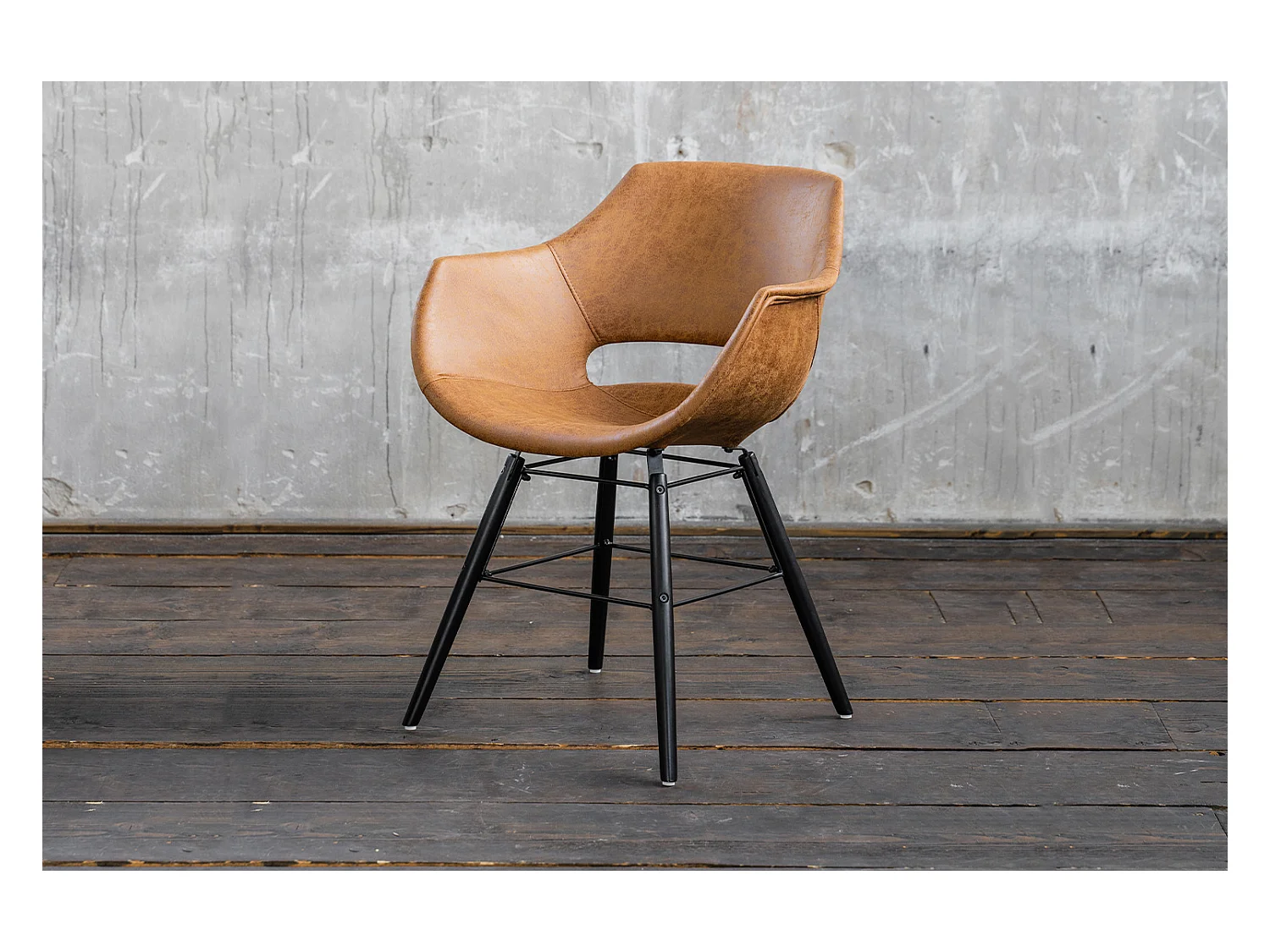 Stuhl - Braun Microfaser - ZAJA