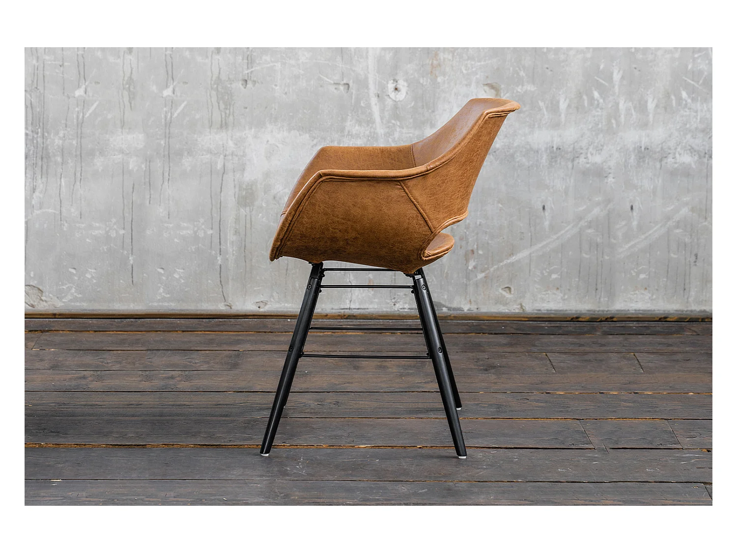 Stuhl - Braun Microfaser - ZAJA