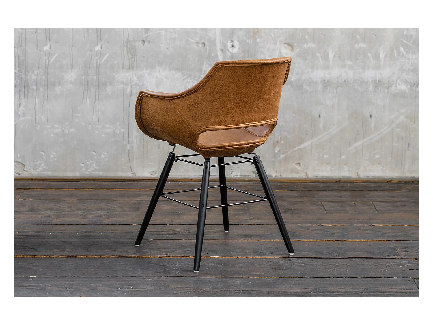 Stuhl - Braun Microfaser - ZAJA