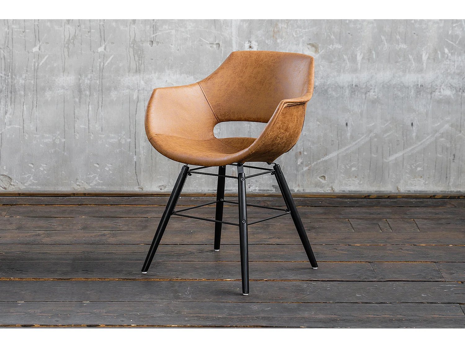 Stuhl - Braun Microfaser - ZAJA