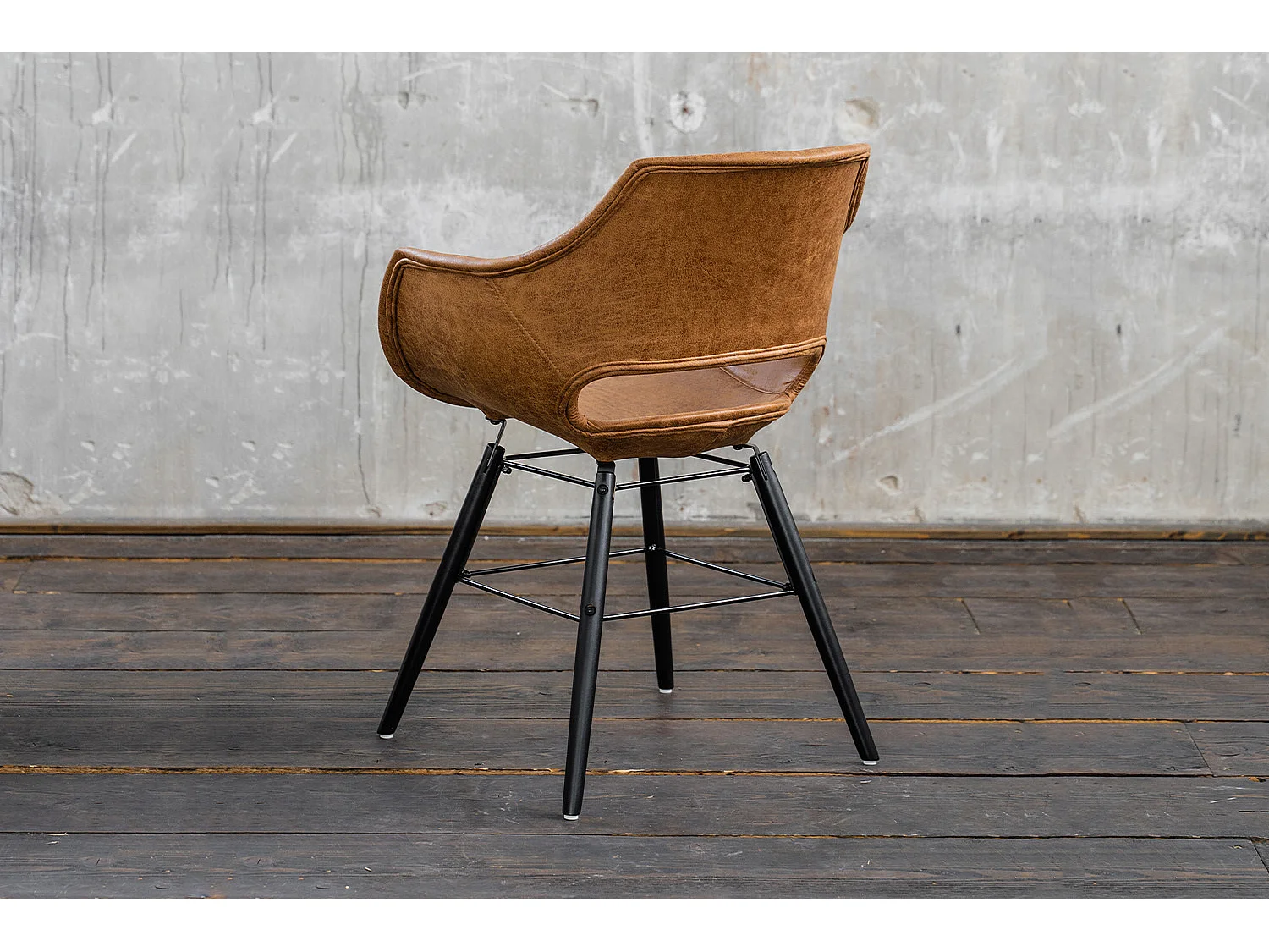 Stuhl - Braun Microfaser - ZAJA