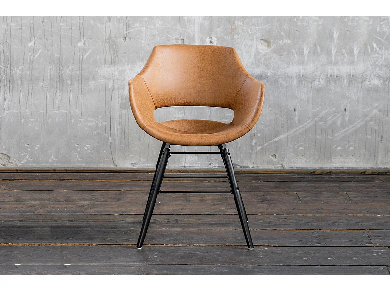 Stuhl - Braun Microfaser - ZAJA