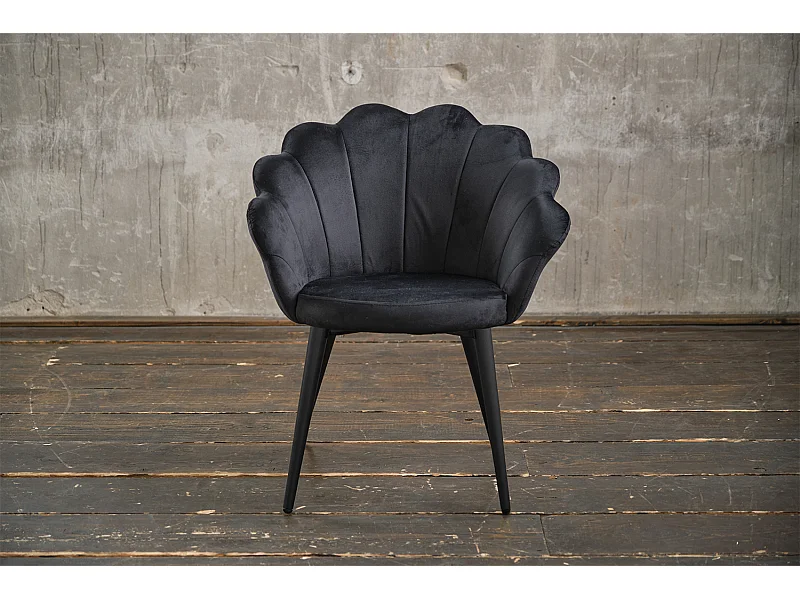 Chaise - Noir Velours - CARLA