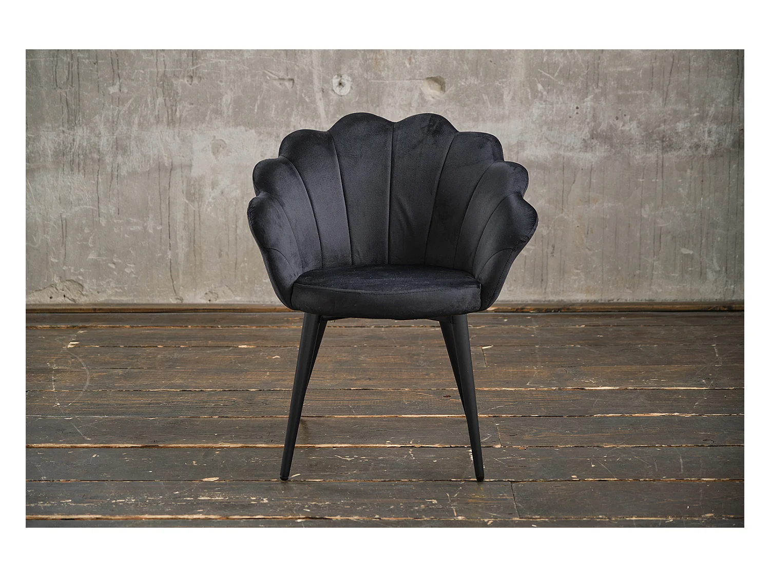 Chaise - Noir Velours - CARLA