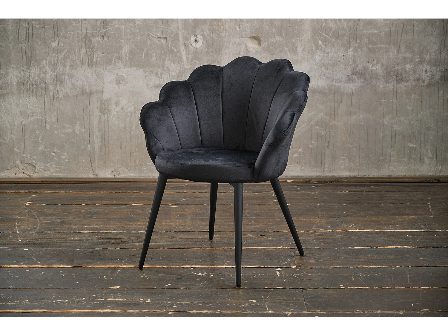 Chaise - Noir Velours - CARLA