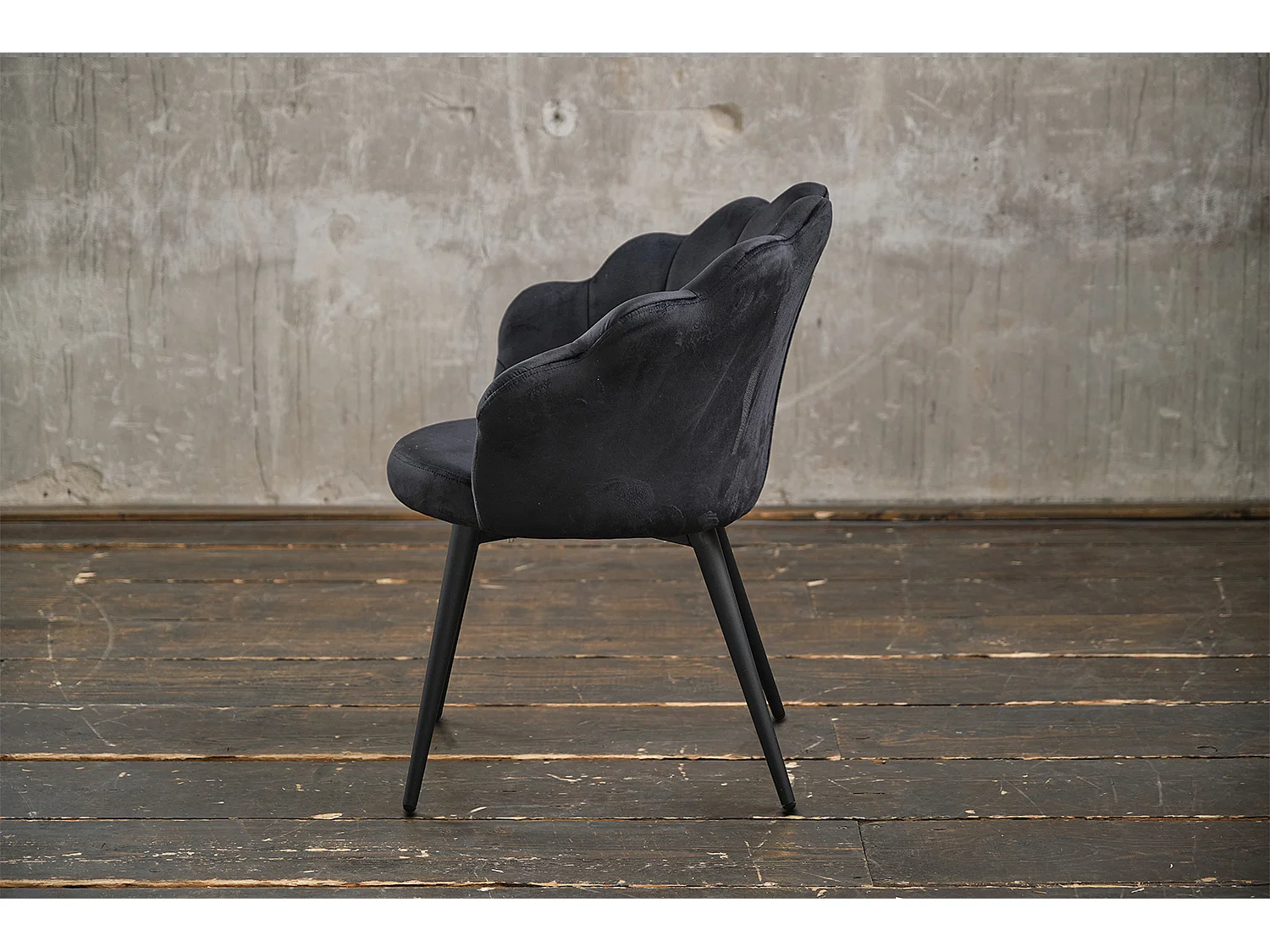 Chaise - Noir Velours - CARLA