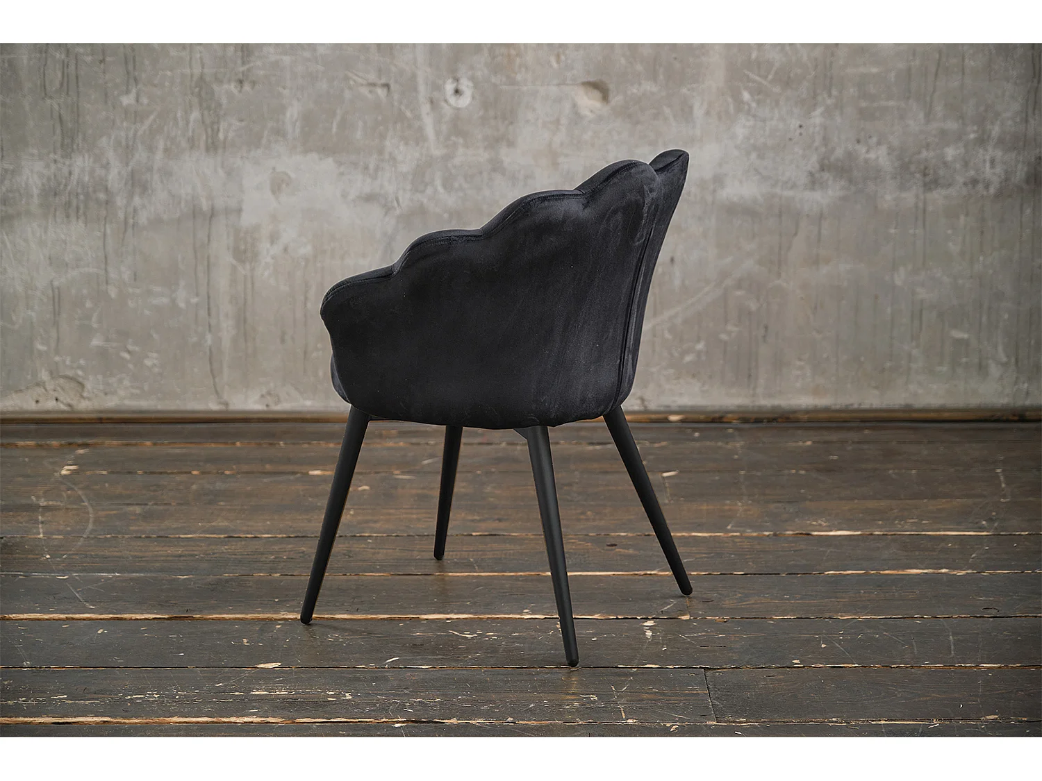Chaise - Noir Velours - CARLA