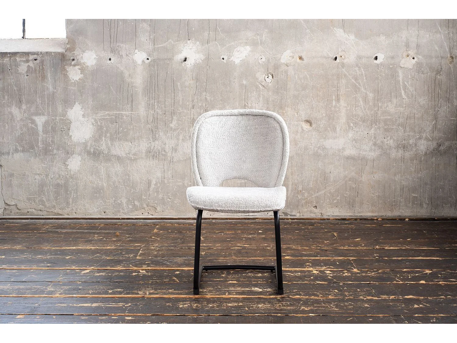 Chaise - gris clair tissu tissé - JONA