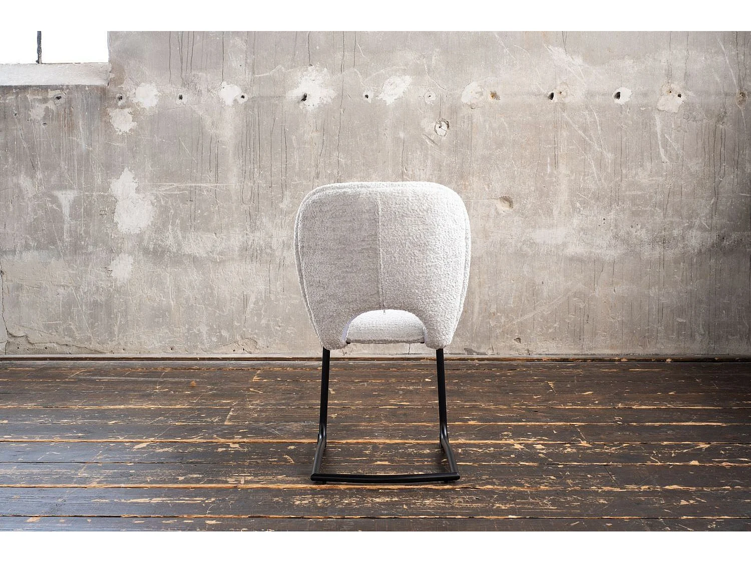 Chaise - gris clair tissu tissé - JONA