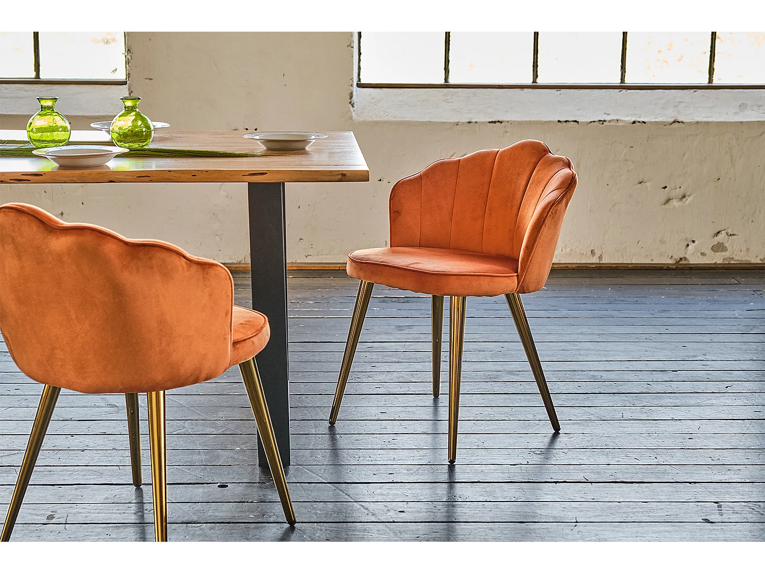 Chaise - cuivre Velours - SALLY