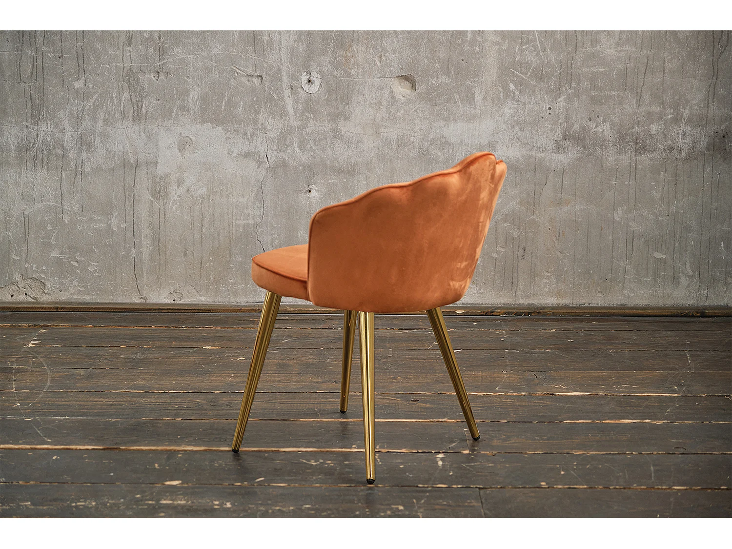 Polsterstuhl - Kupfer Velvet - SALLY