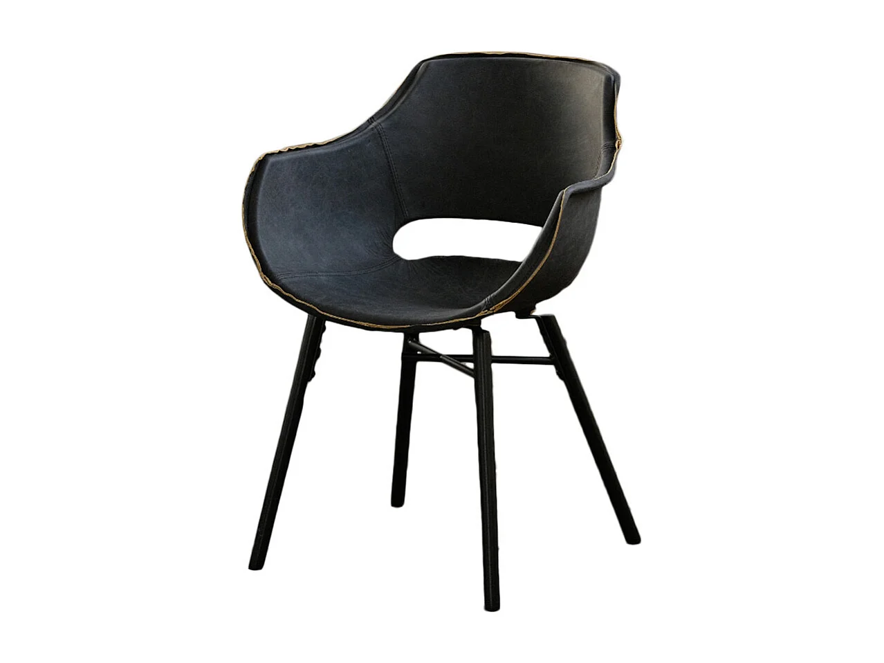 Chaise - Noir cuir - ZAJA