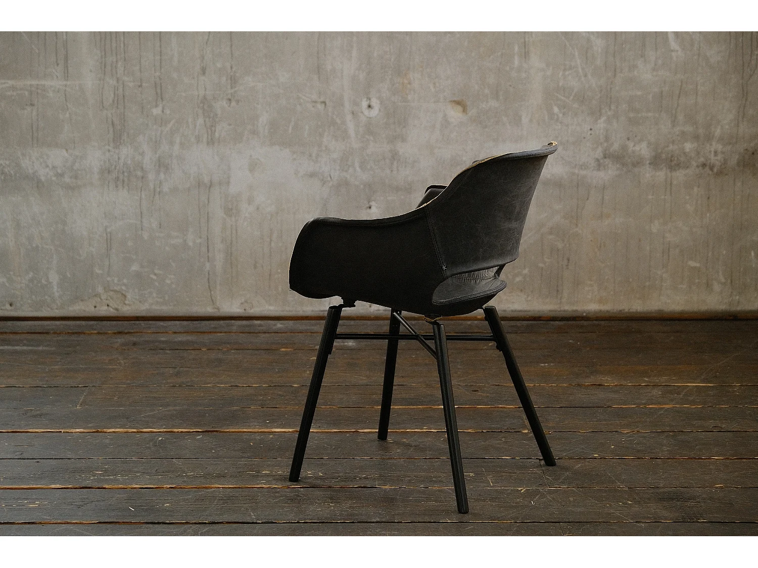 Chaise - Noir cuir - ZAJA