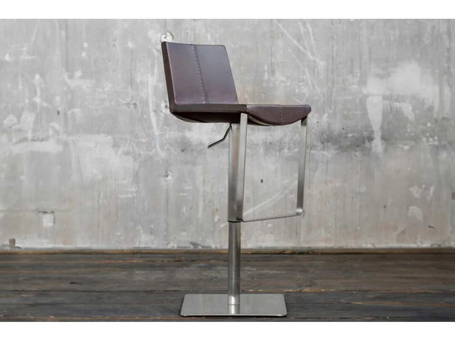 Tabouret - brun foncé similicuir - FES