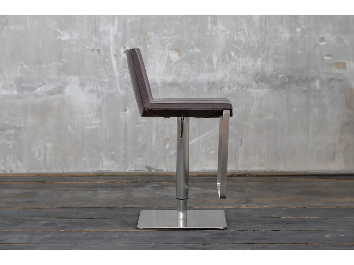 Tabouret - brun foncé similicuir - FES