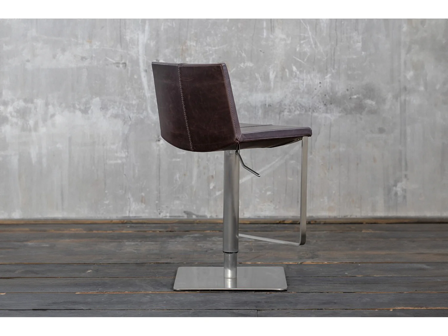 Tabouret - brun foncé similicuir - FES