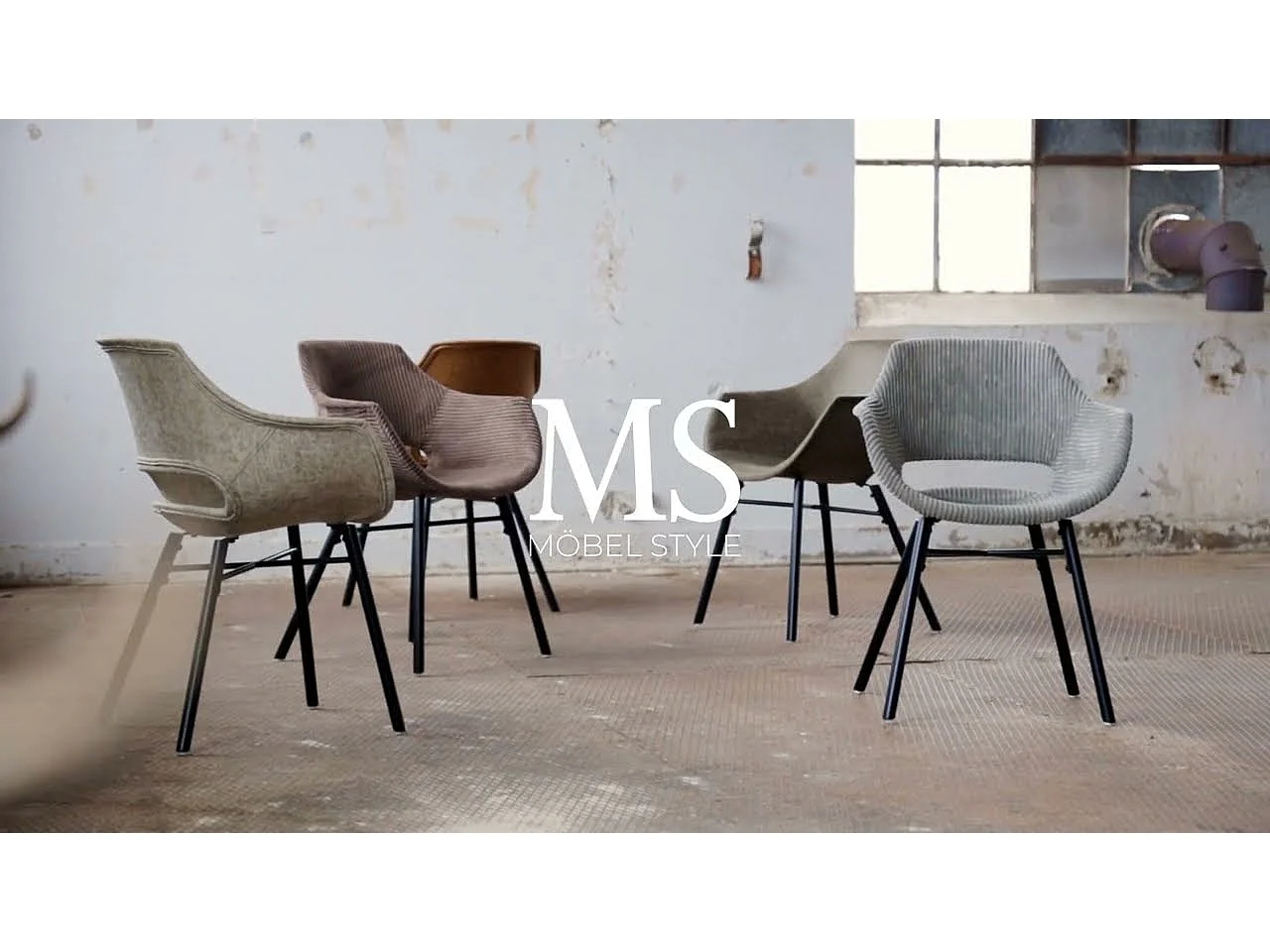 Chaise - marron Velours côtelé - ZAJA