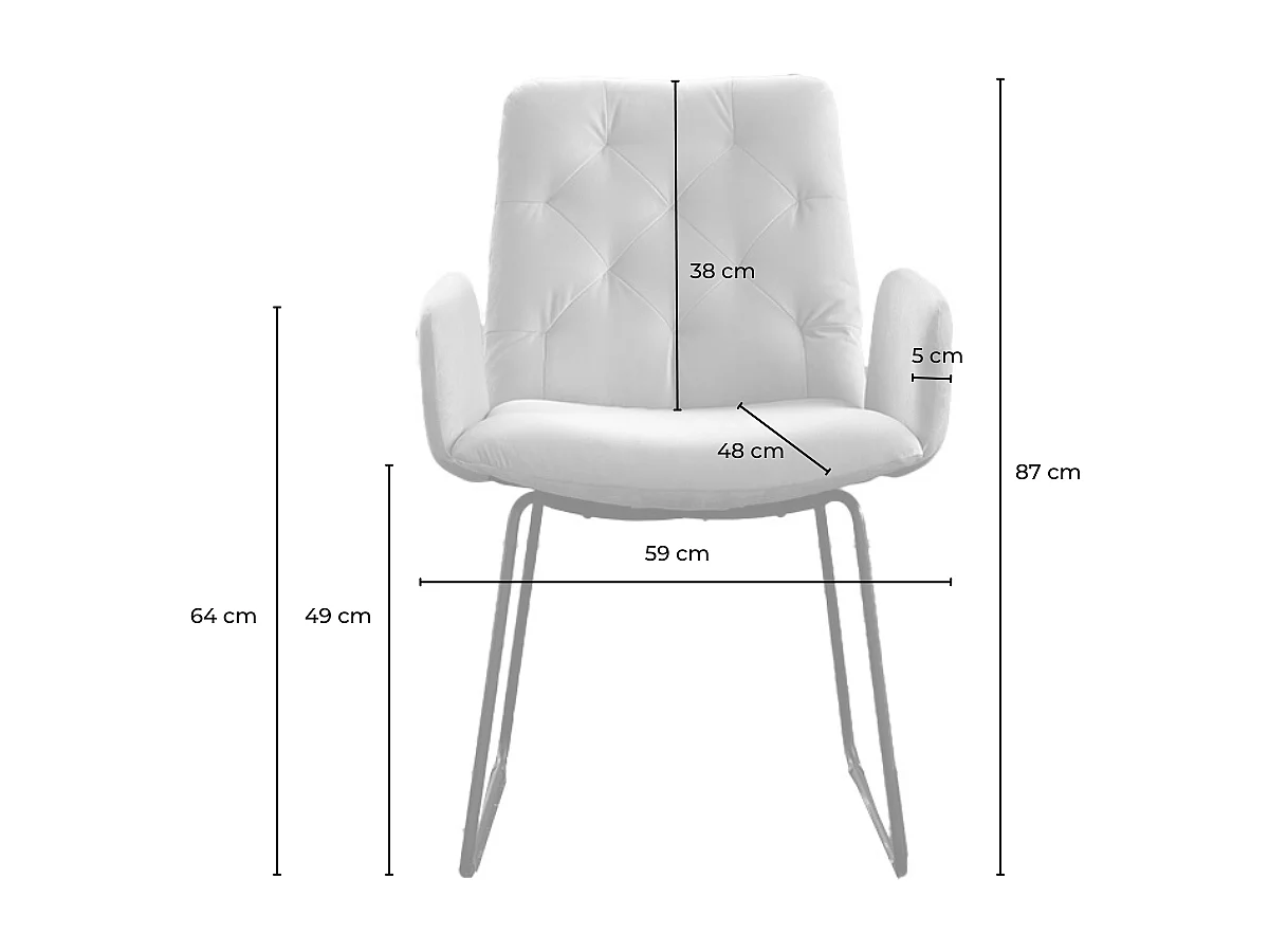 Chaise - jaune Velours - NEW CHARME