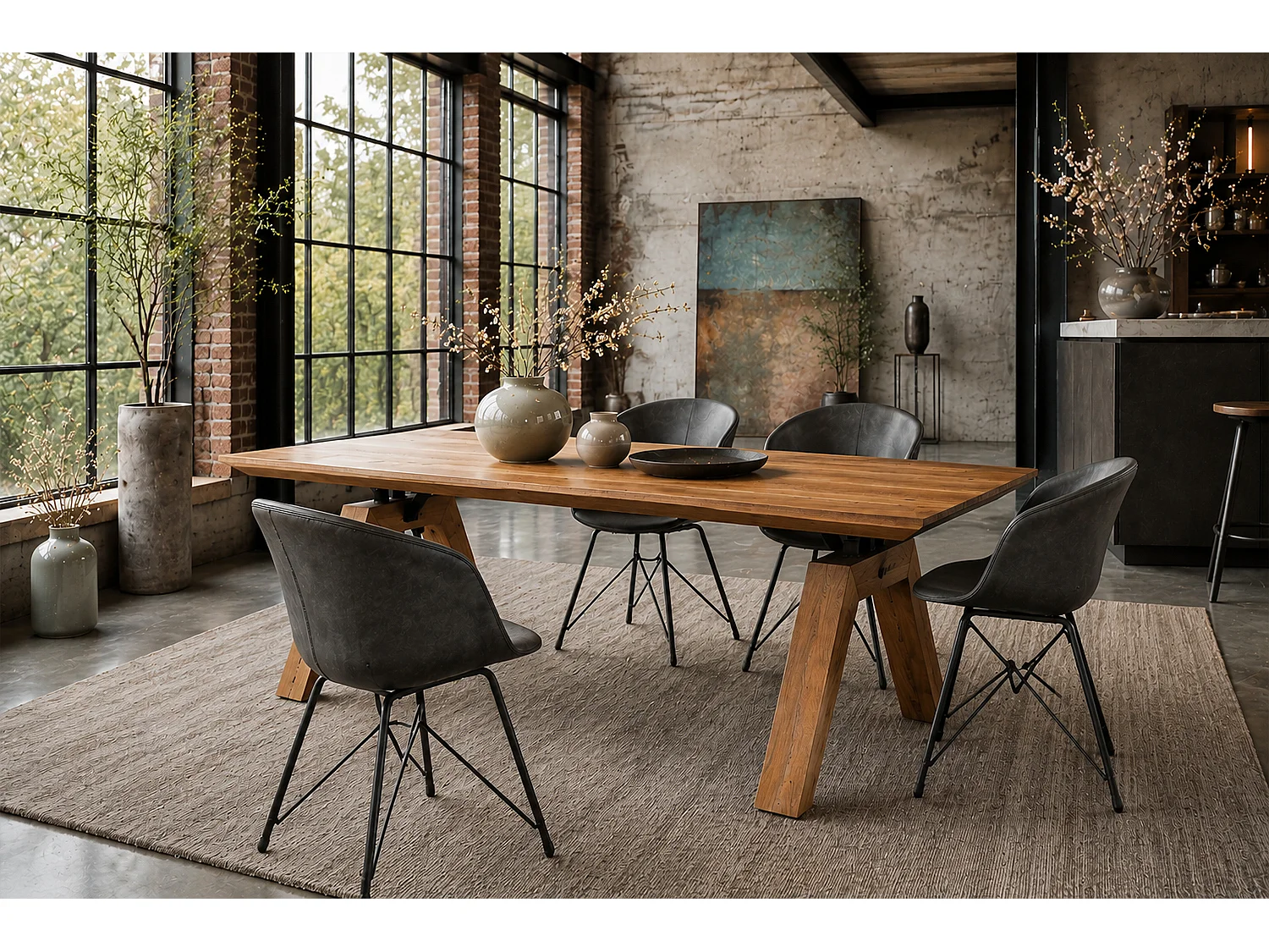 Fauteuil - marron similicuir - DANI