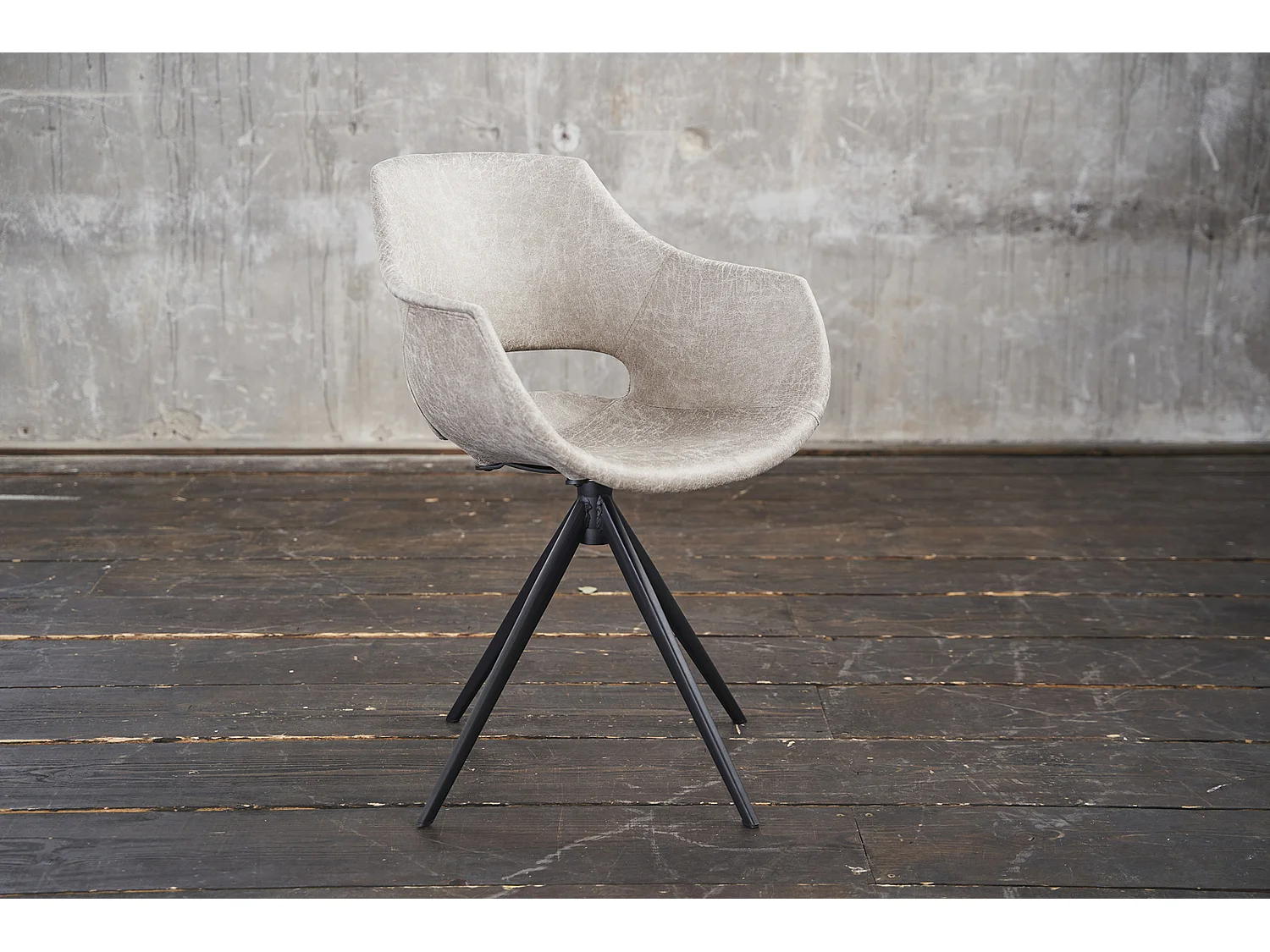 Drehstuhl - Cremeweiß Microfaser - ZAJA