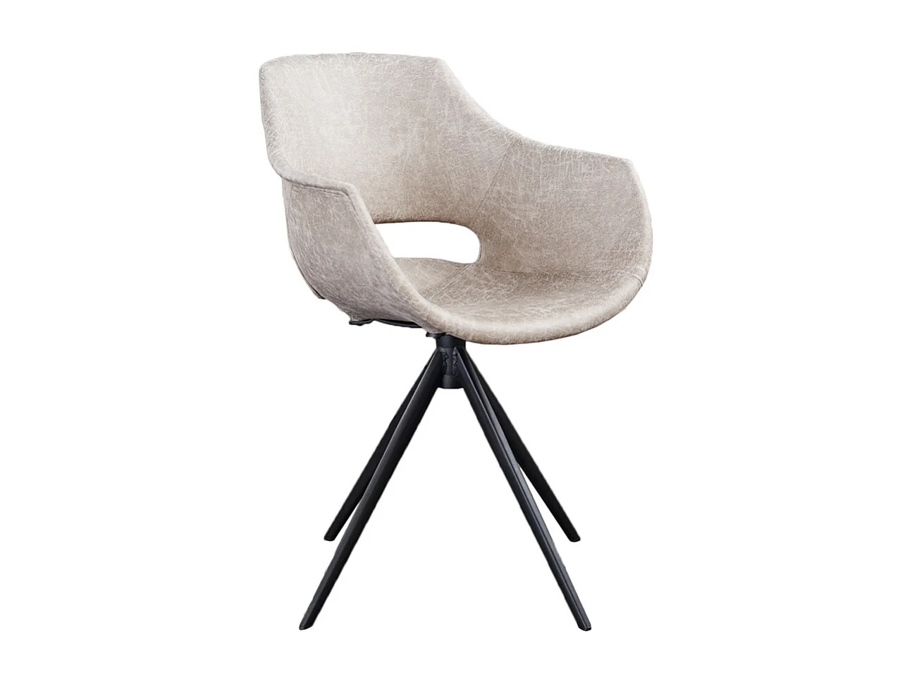 Drehstuhl - Cremeweiß Microfaser - ZAJA