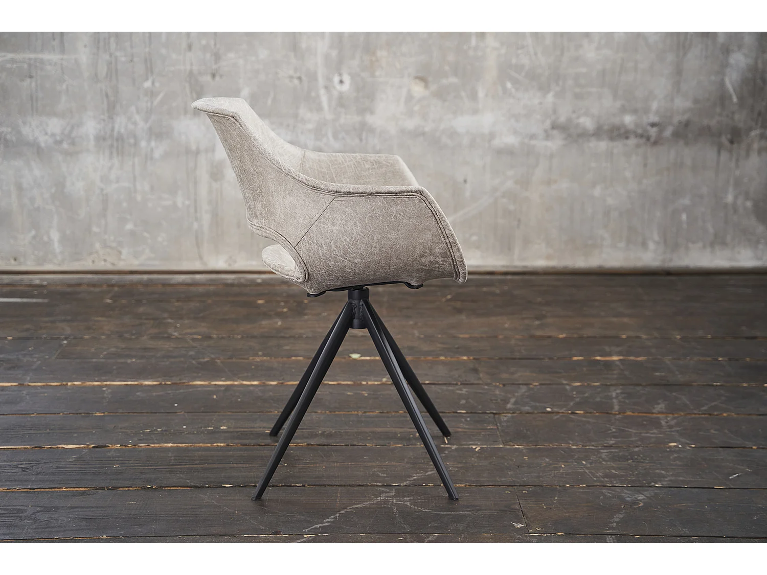 Drehstuhl - Cremeweiß Microfaser - ZAJA