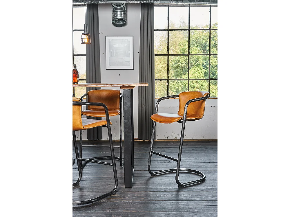 Tabouret - marron cuir - TRIVIA