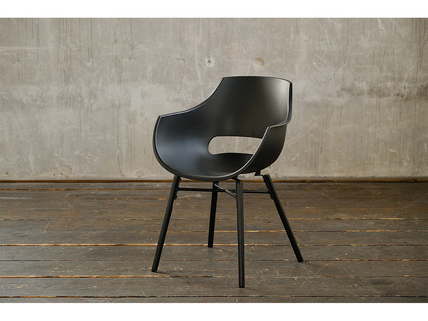 Silla - Negro plástico - ZAJA