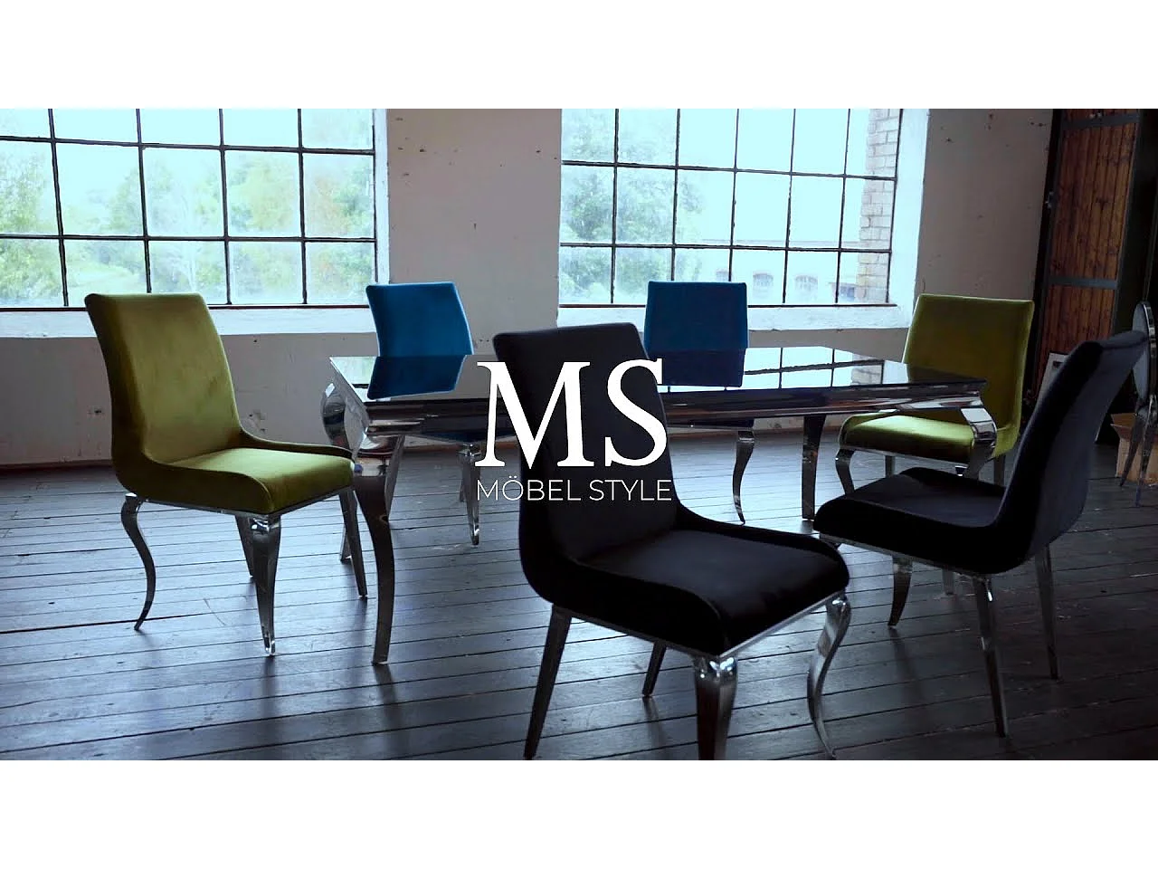 Chaise - Vert Velours - LINDA