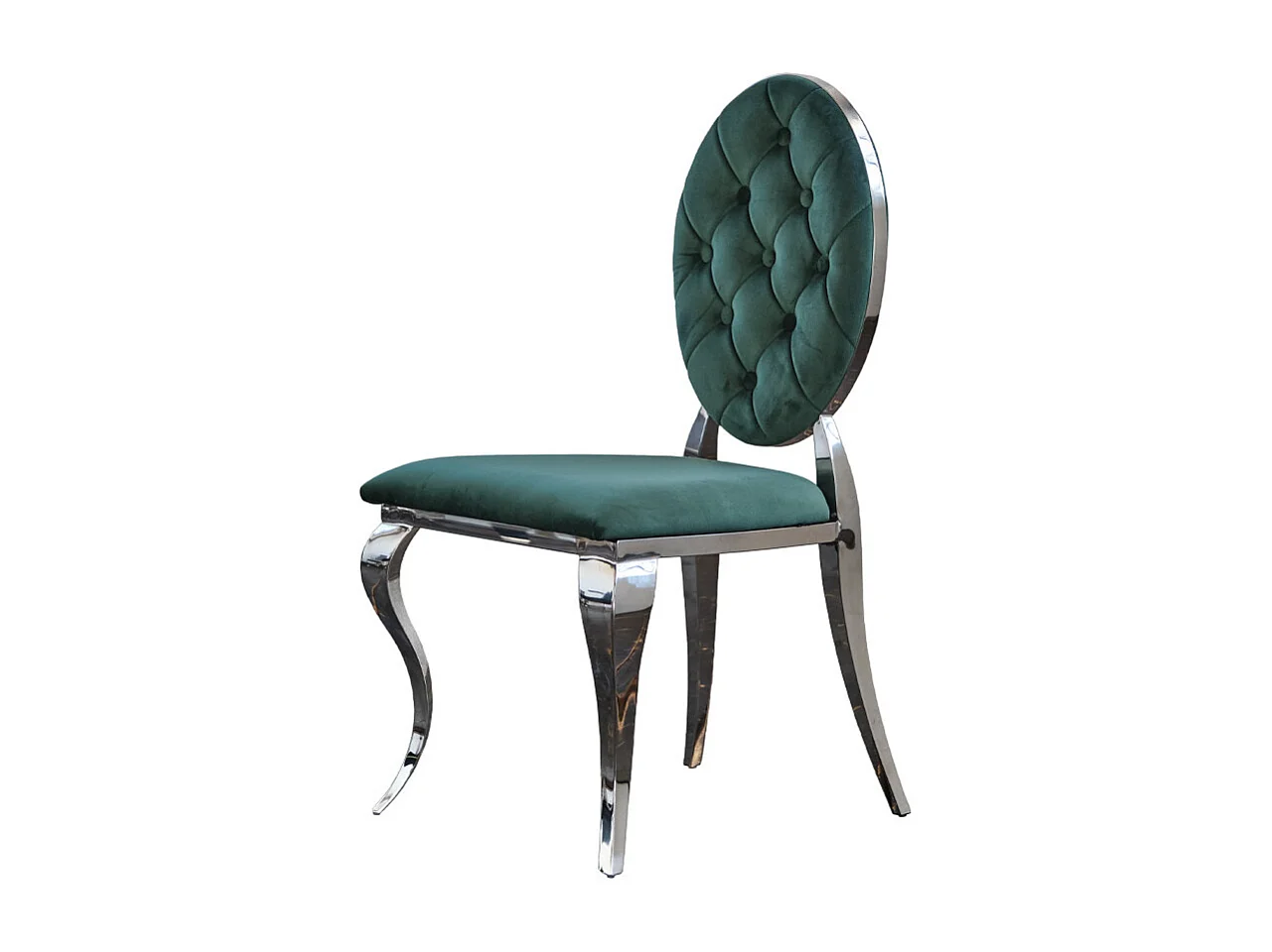 Chaise rembourrée - Vert Velours - LINDA