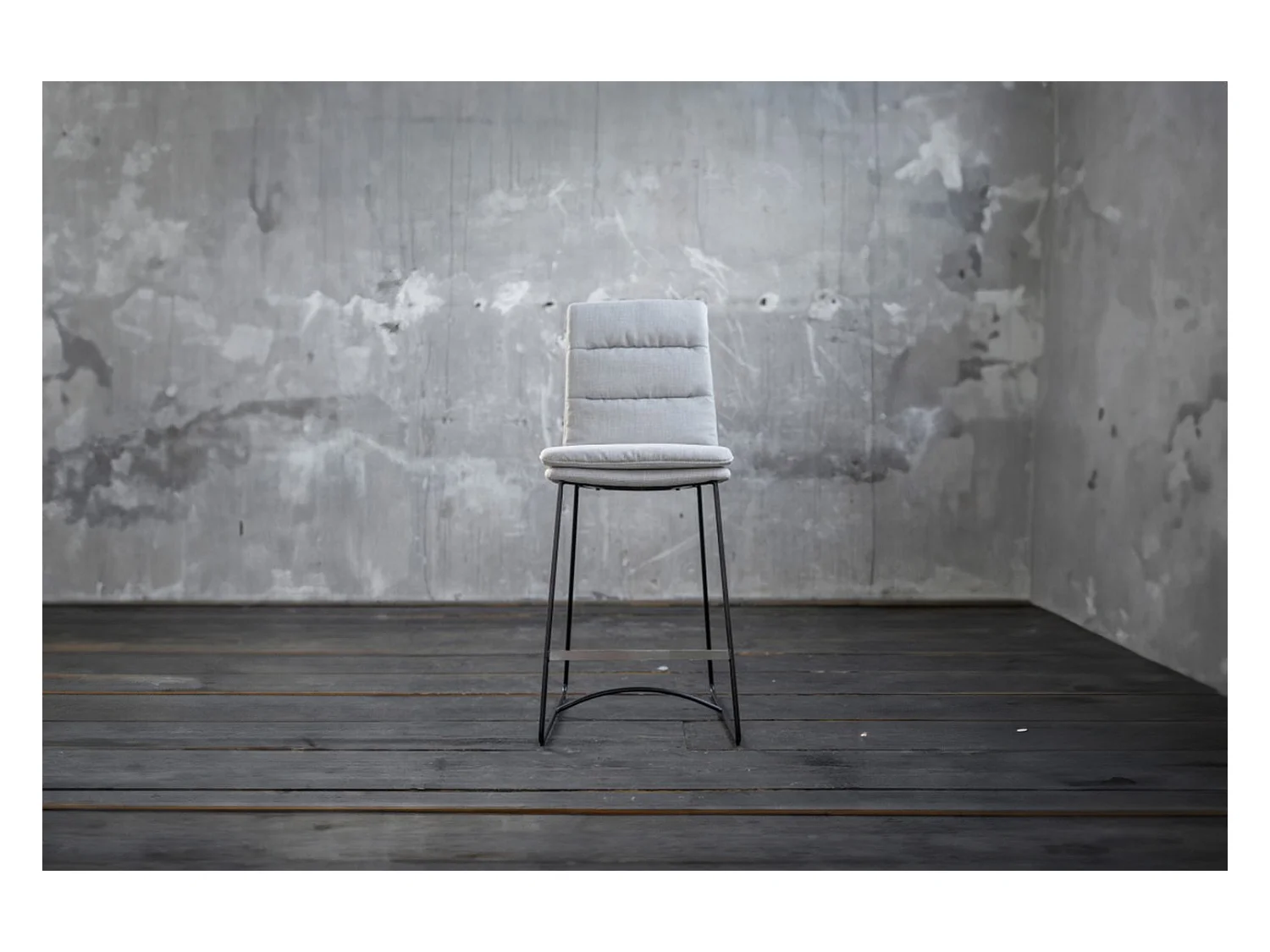 Sgabello - grigio chiaro tessuto intrecciato - VINCE
