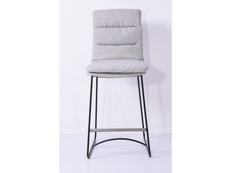 Barhocker - Hellgrau Webstoff - VINCE