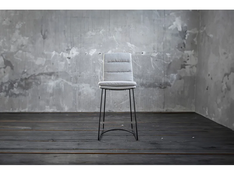 Taburete - gris claro tela tejida - VINCE