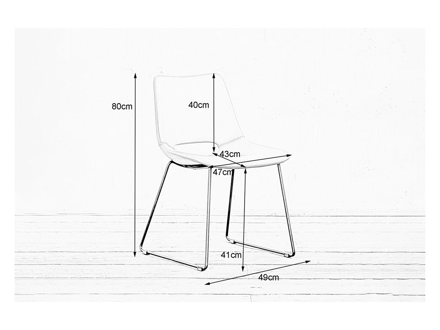 Stuhl - Weiß Kunstleder - ASCO