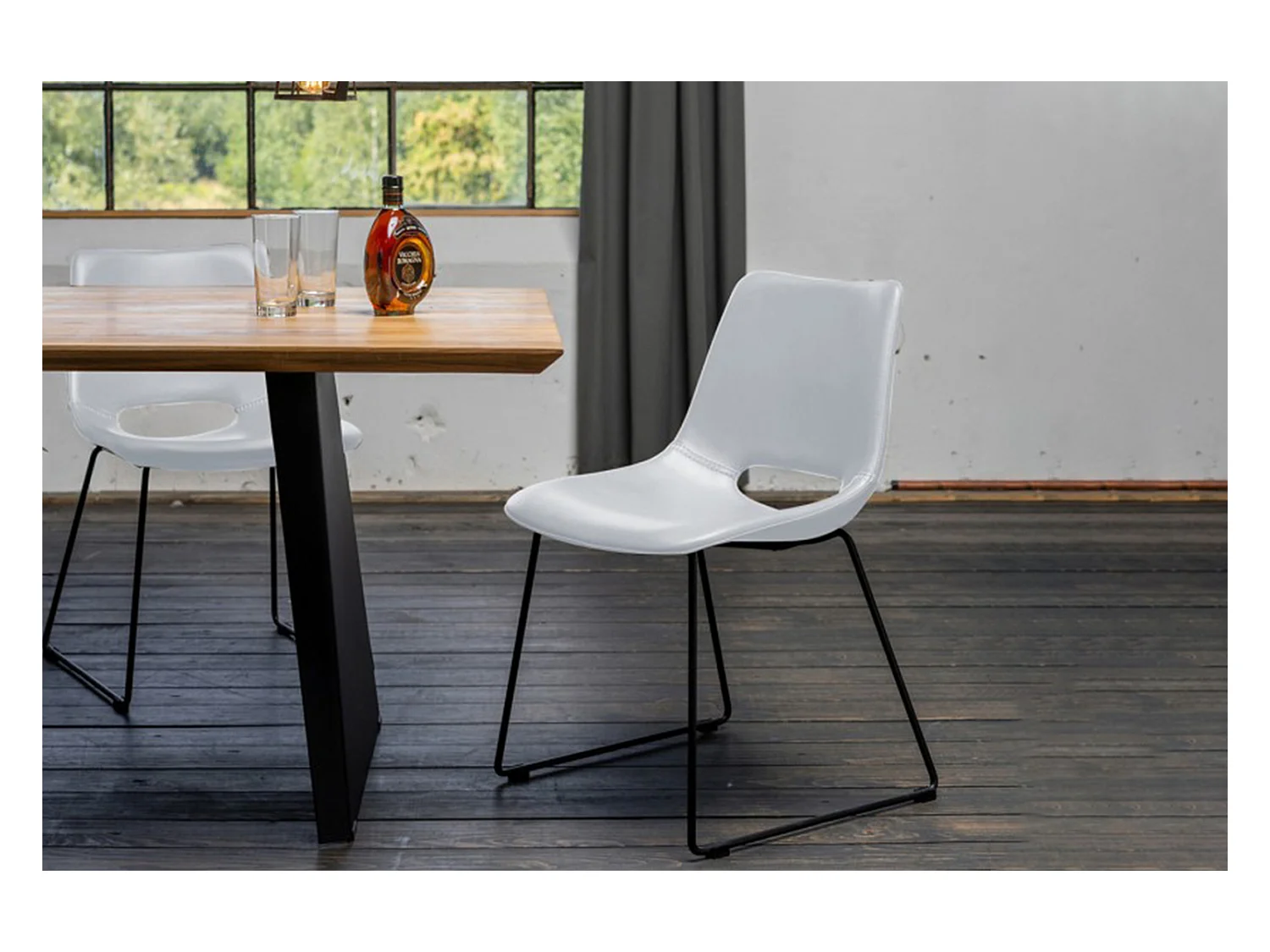 Stuhl - Weiß Kunstleder - ASCO